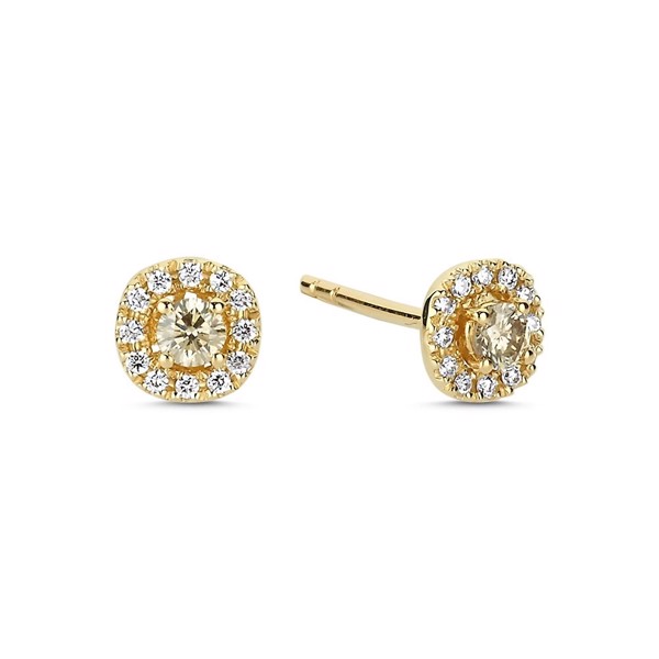 Nuran Earring , with a total of 0,32 ct diamonds Champagne / Wesselton SI