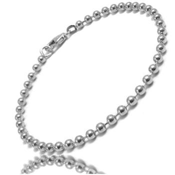 Ball chain necklace in sterling silver of 1.5 mm and 50 cm