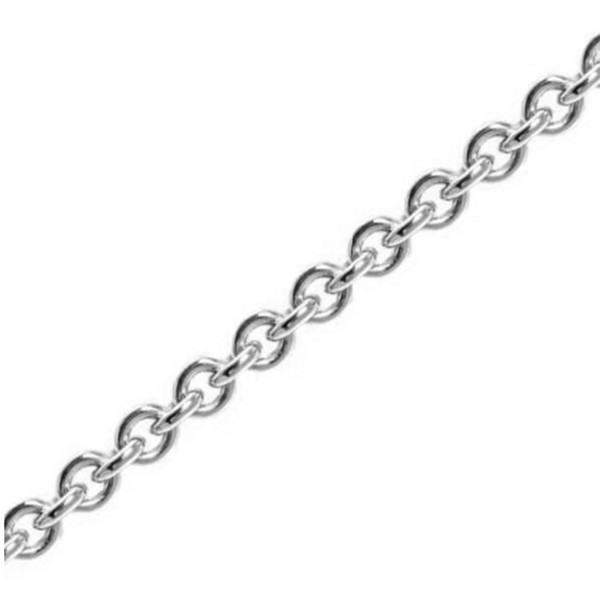 Anchor round in solid 925 sterling silver necklaces 1,3 mm wide (thread 0,30) and length 60 cm