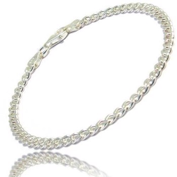 Panser Facet 925 sterling silver necklace, 38 cm and 2.7 mm