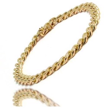14 kt Panser Facet Necklace, 50 cm and 1.3 mm (Wire 0.45)