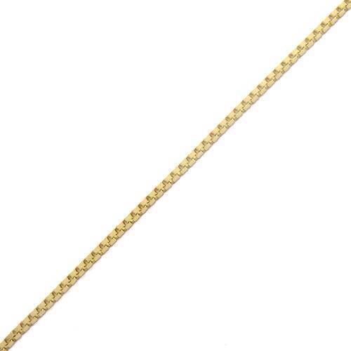 Venetian box 8 carat gold necklace, 1,0 mm wide, lenght 45 cm