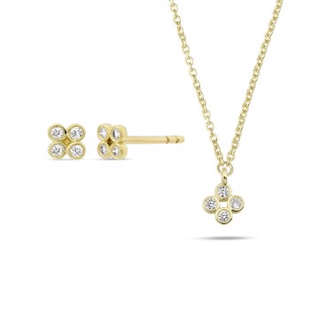 Nuran   set, with a total of 0,12 ct  diamonds Wesselton SI