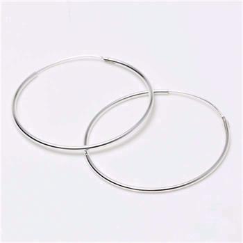 Creol Smykker Creol silver hoop earrings 40mm 925 sterling silver