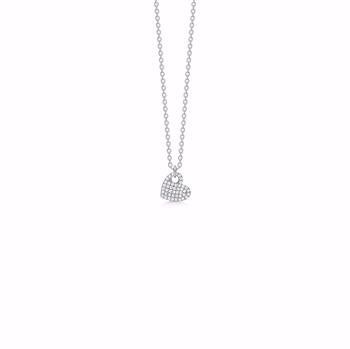 Seville sølv halskæde hjerte med cz