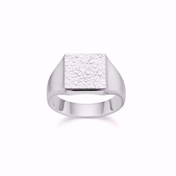 Arne Nordlie men's silver ring with black rhodium