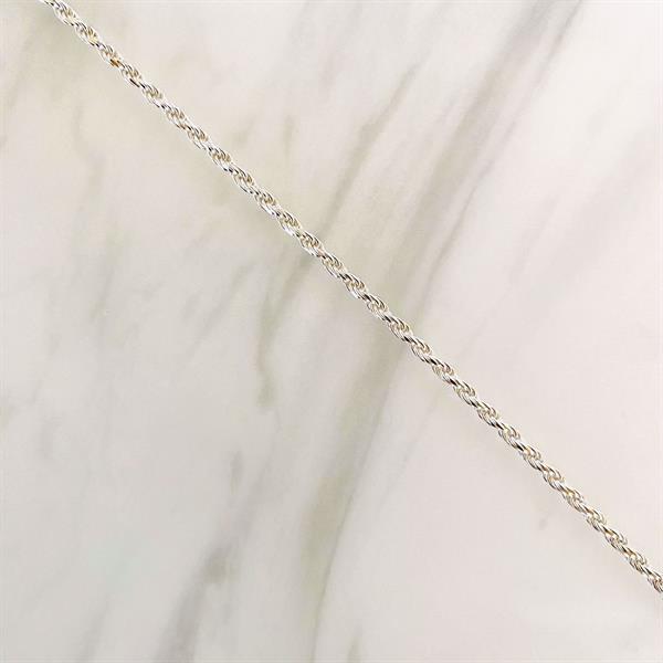 Silver Anklet, from GSD with cordel pattern