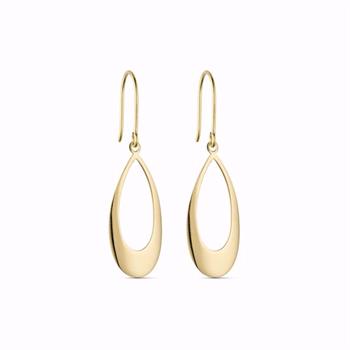 Guld & Sølv Design 8 karat gold drop earrings 4 cm
