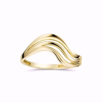Guld & Sølv Design 8 karat gold wave ring