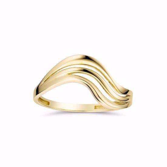 Guld & Sølv Design 8 karat gold wave ring