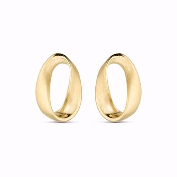 Guld & Sølv Design 8k gold stud earrings