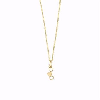 Guld & Sølv Design heart pendant necklace in 8kt gold with 45 cm chain