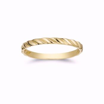 Guld & Sølv Design twisted 8 kt gold ring