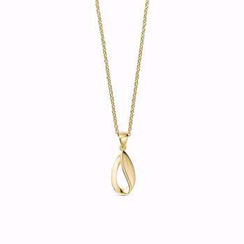 Guld & Sølv Design 8kt gold pendant necklace with chain
