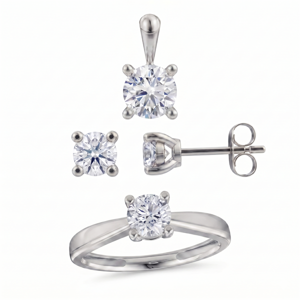 Siersbøl    set, with a total of 1,50 ct diamonds Top Wesselston VS2
