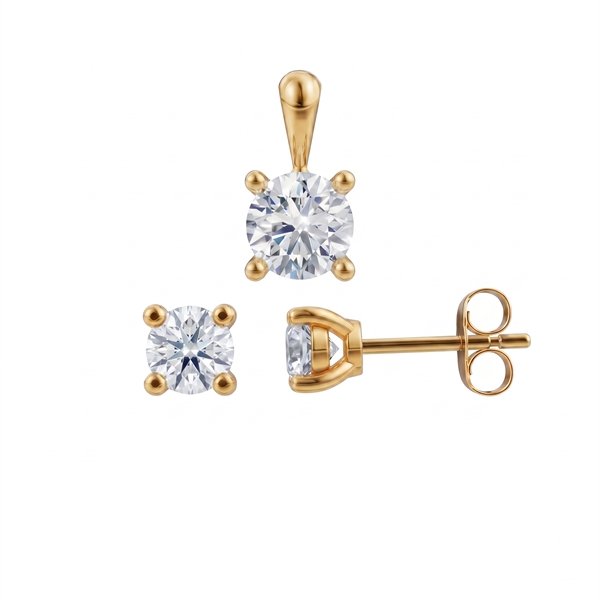 Siersbøl   set, with a total of 1,40 ct diamonds Top Wesselston VS2