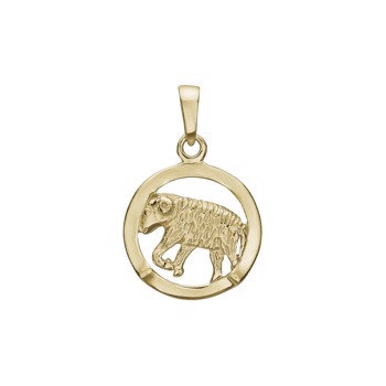Aagaard gold zodiac pendant, ram