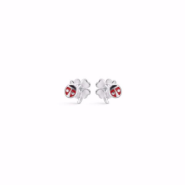 CHANTI Little Ones ladybug earrings in sterling silver with CZ