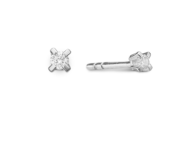 Aagaard silver earrings with 2 zirconia