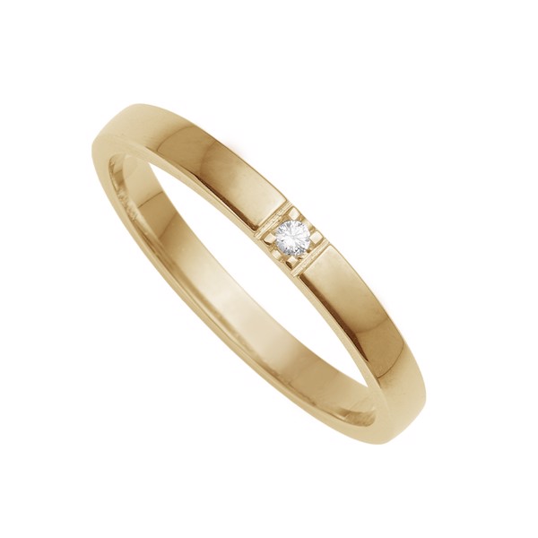 Aagaards eternityring model 621 - 14 kt redgold  with 1 pcs 0,02 ct TW/SI