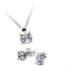 Diamonfire set in sterling silver with 0.50 ct cubic zirconia
