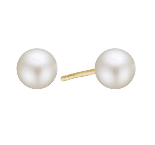 Stunning 14K Gold Earrings with 8mm Freshwater Pearls