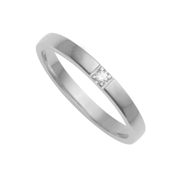 Aagaards eternityring model 621 - 14 kt whitegold  with 1 pcs 0,02 ct TW/SI
