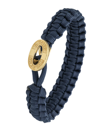 Blue From Soldier to Soldier Bracelet with oxidised Gold-Plated Steel Clasp – Aagaard