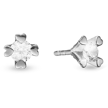 by Aagaard Earring , with a total of 2 x 0,03 til 1,00 ct diamonds Wesselton VS
