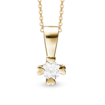 by Aagaard Pendant , with a total of 0,25 ct diamonds Wesselton VS