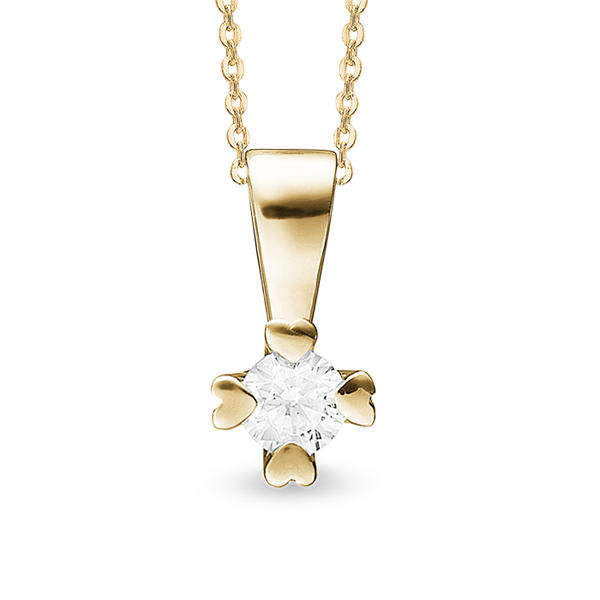 by Aagaard Pendant , with a total of 0,25 ct diamonds Wesselton VS