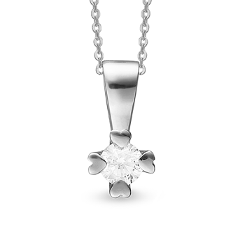 by Aagaard Pendant , with a total of 0,40 ct diamonds Wesselton VS