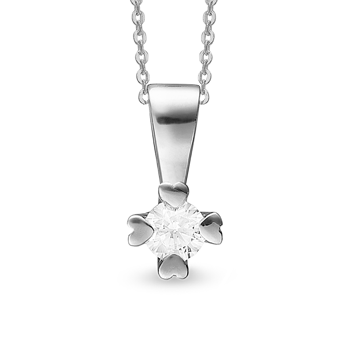 by Aagaard Pendant , with a total of 0,50 ct diamonds Wesselton VS