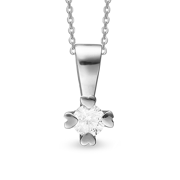 by Aagaard Pendant , with a total of 1,00 ct diamonds Wesselton VS