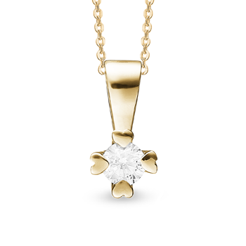 by Aagaard Pendant , with a total of 0,20 ct diamonds Wesselton VS