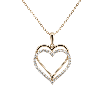 Heartfelt 8 karat vedhæng med forgyldt k from Aagaard