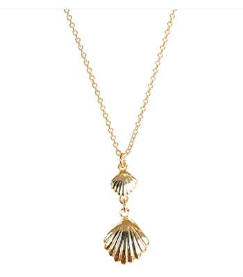 Aagaard Sea Bliss gold-plated silver necklace with shell pendants