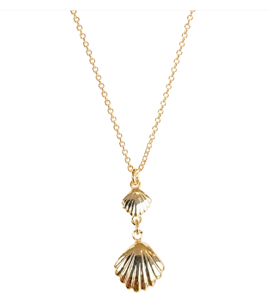 Aagaard Sea Bliss gold-plated silver necklace with shell pendants
