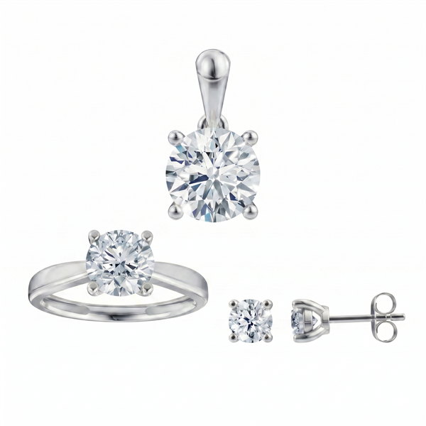 Siersbøl    set, with a total of 3,00 ct diamonds Top Wesselston VS2