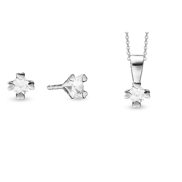by Aagaard set, with a total of 0,60 ct diamonds Wesselton VS
