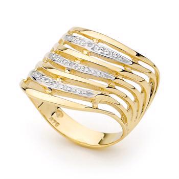 The seven wishes Gold ring with 3 diamonds