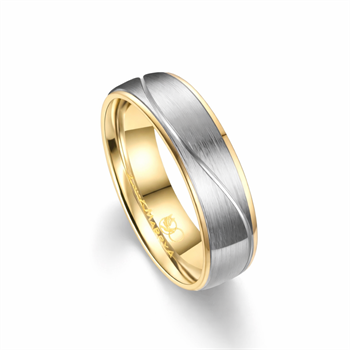 Marrya Titanium med forgyldning, weddingrings, TI-05-D+H