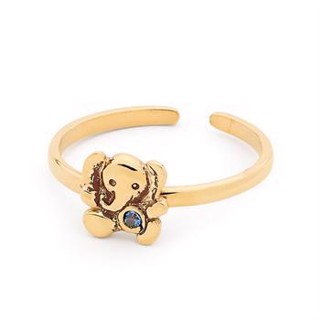 Girl elephant gold ring
