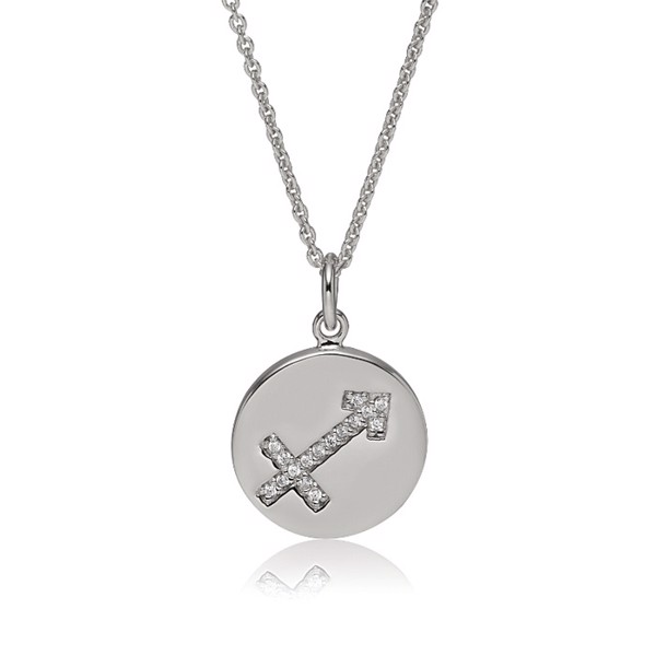 Flot vedhæng i sølv med stjernetegnet Skytten fra Blicher Fuglsang med 40 cm kæde