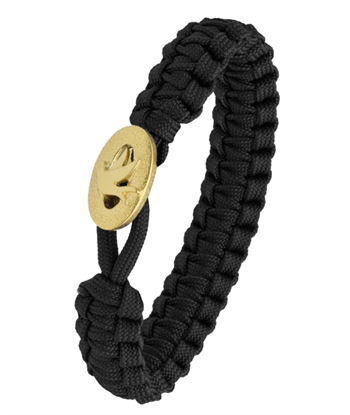 Black From Soldier to Soldier Bracelet with Soldier Gold-Plated Dove of Peace Steel Clasp – Aagaard