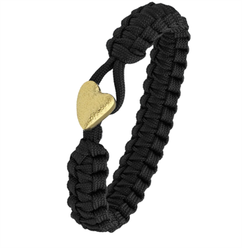 Black From Soldier to Soldier Bracelet with Soldier Gold-Plated Heart Steel Clasp – Aagaard