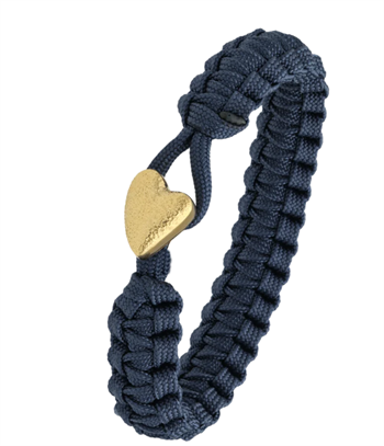 Blue From Soldier to Soldier Bracelet with Heart Gold-Plated Steel Clasp – Aagaard