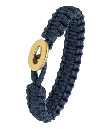 Blue From Soldier to Soldier Bracelet with Brushed Gold-Plated Steel Clasp – Aagaard