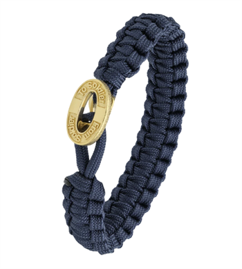 Blue From Soldier to Soldier Bracelet with Soldier Gold-Plated Steel Clasp – Aagaard