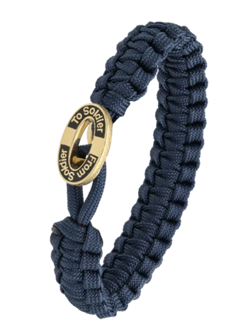 Blue From Soldier to Soldier Bracelet with Soldier Gold-Plated Steel Clasp – Aagaard